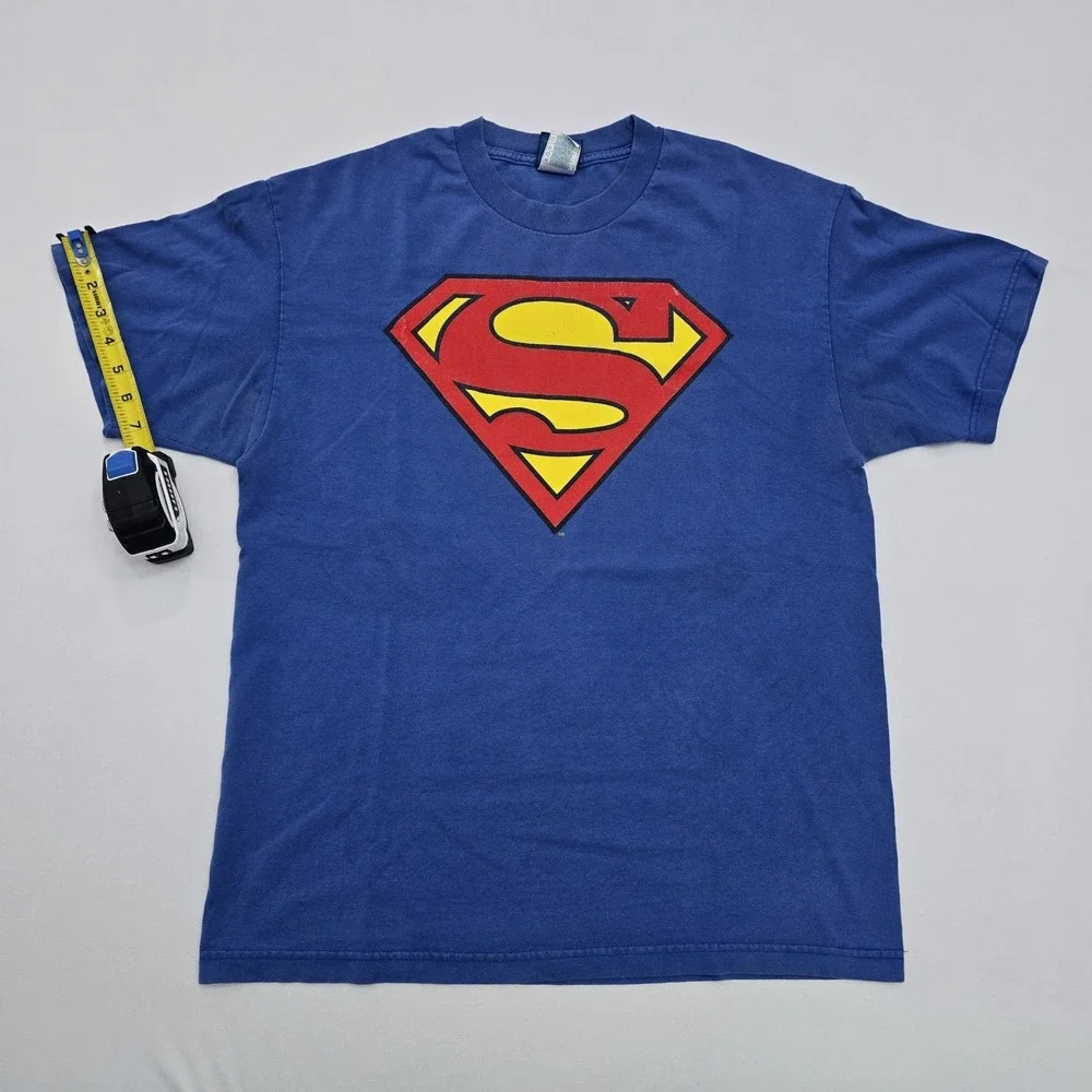 Vintage 2007 Superman T Shirt Blue Alstyle AAA DC Comics Graphic Tee Mens Large